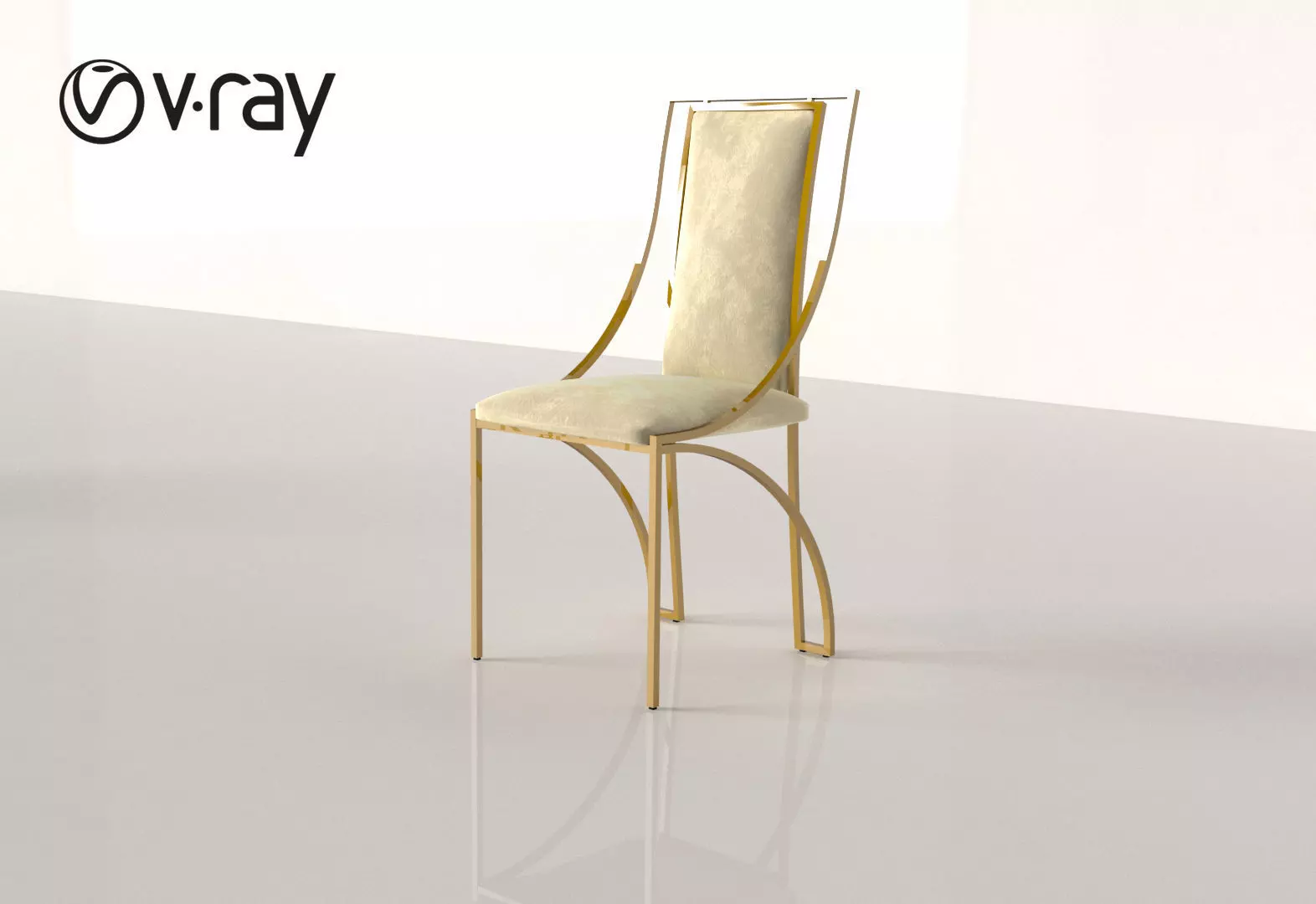 neoclassic chair Low-poly 3D model
