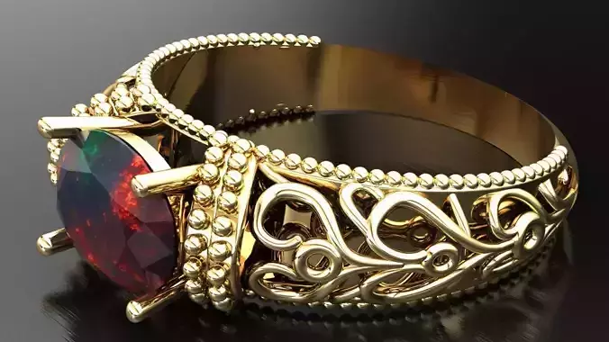 flora ring 03 3D print model