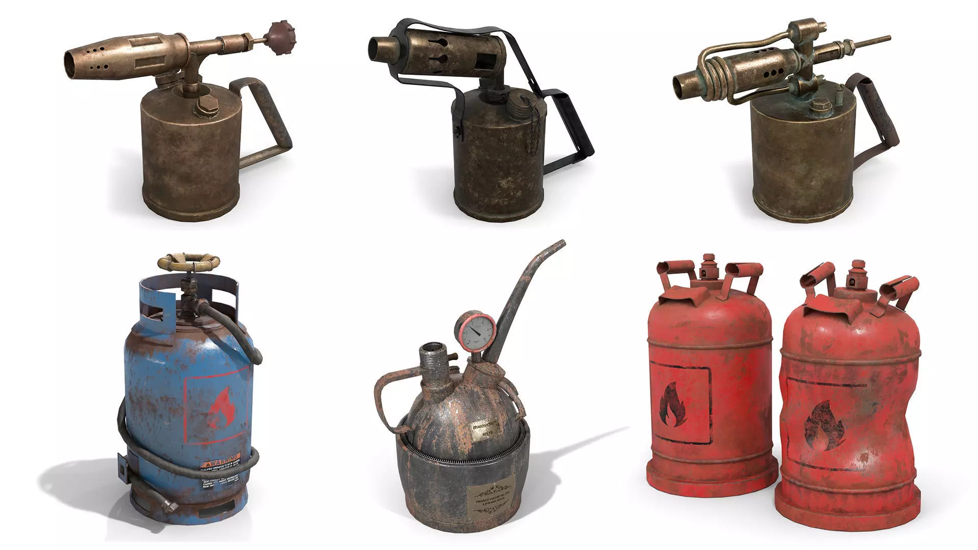 Flammable Equipment Set 3D Model Collection_0