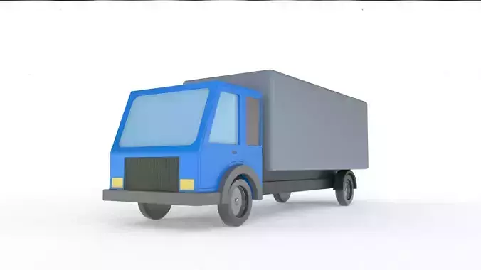 cartoon 3d LOW POLY lorry Low-poly 3D model
