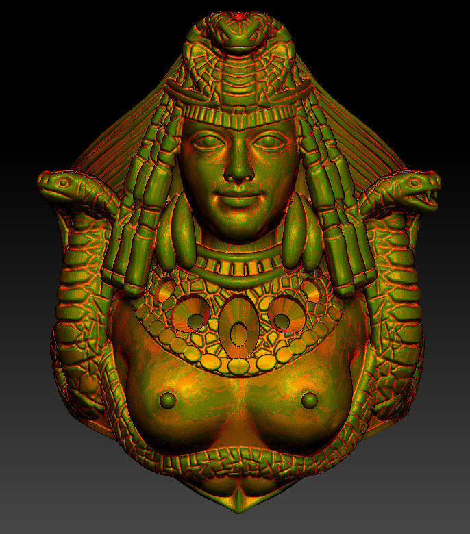 Medusa snake ring 3D print model_5