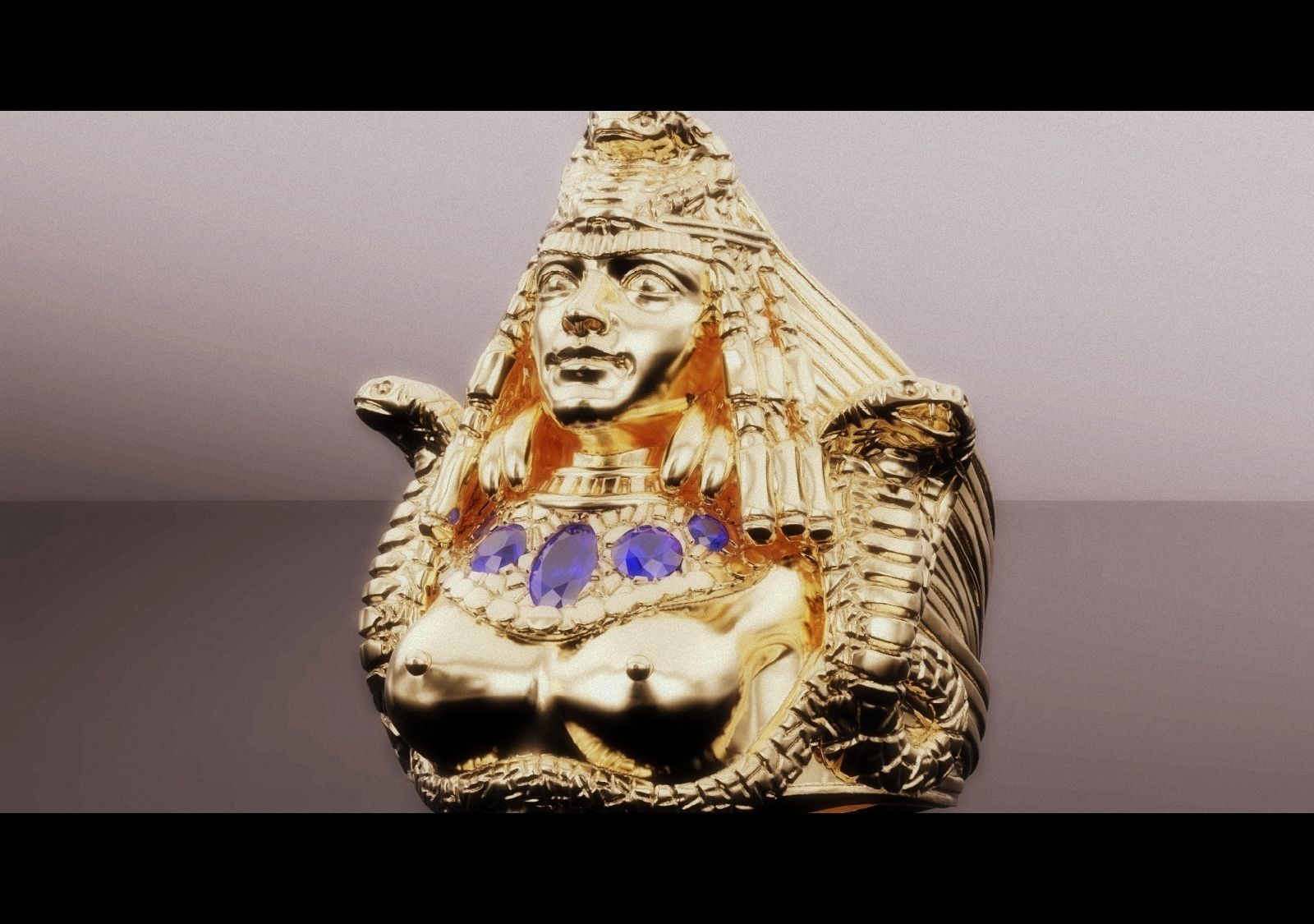 Medusa snake ring 3D print model_10