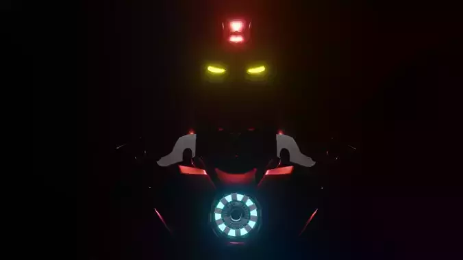 IronMan headlights of motorcycle