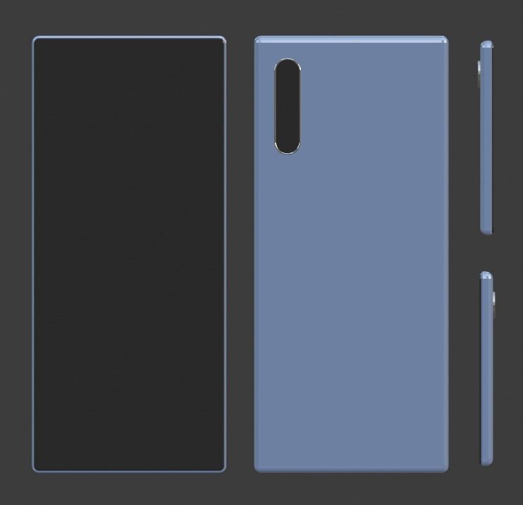 Smartphone with Glass Shell Free 3D model_2