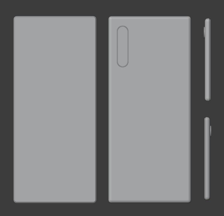 Smartphone with Glass Shell Free 3D model_1