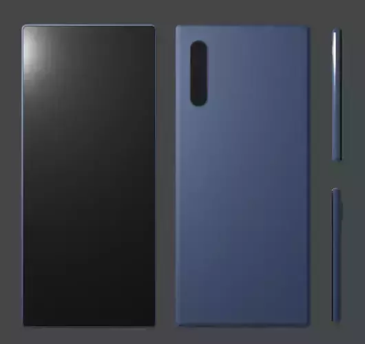Smartphone with Glass Shell Free 3D model