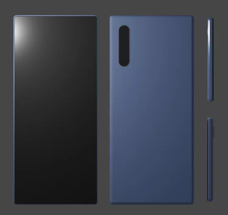 Smartphone with Glass Shell Free 3D model_0
