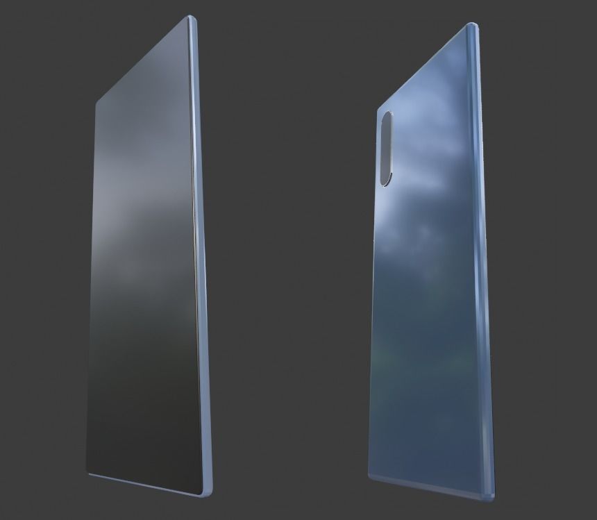 Smartphone with Glass Shell Free 3D model_4