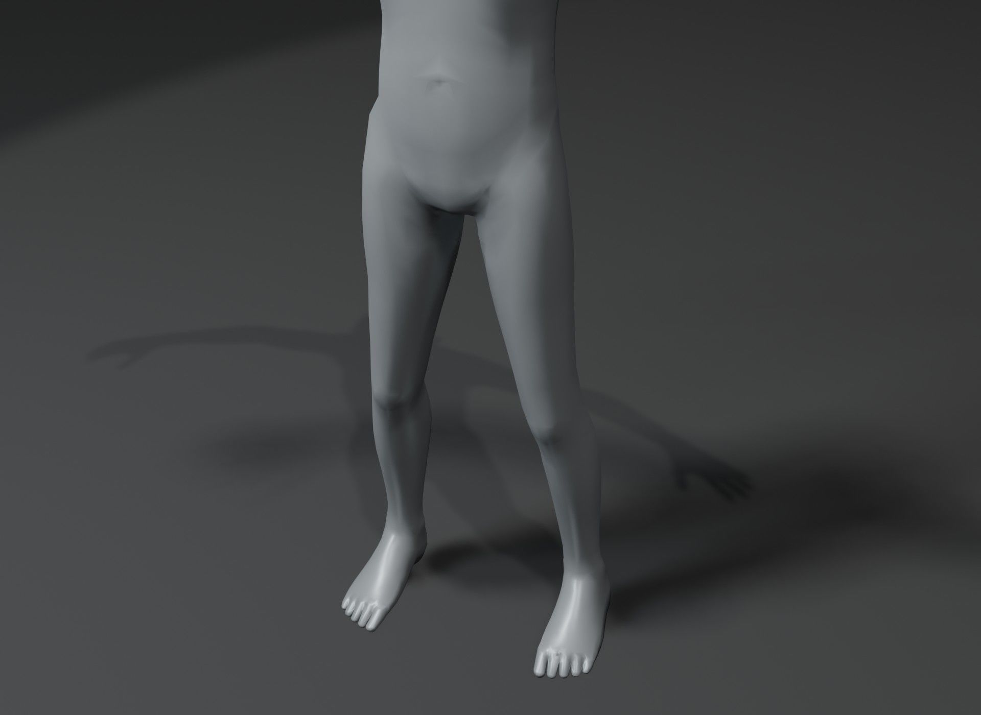 Boy Kid Body Base Mesh 3D Model 10k Polygons Low-poly 3D model_18