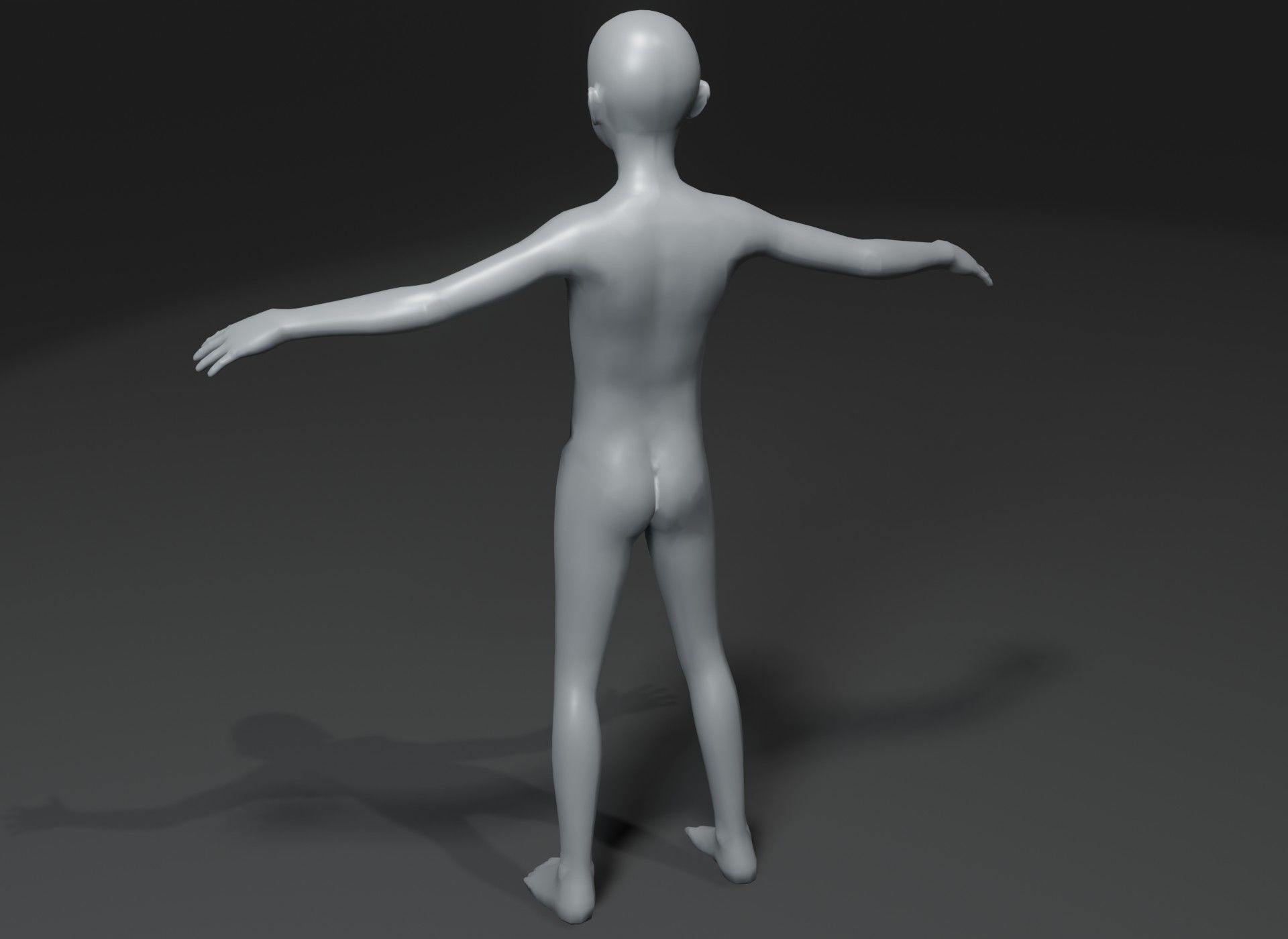 Boy Kid Body Base Mesh 3D Model 10k Polygons Low-poly 3D model_20