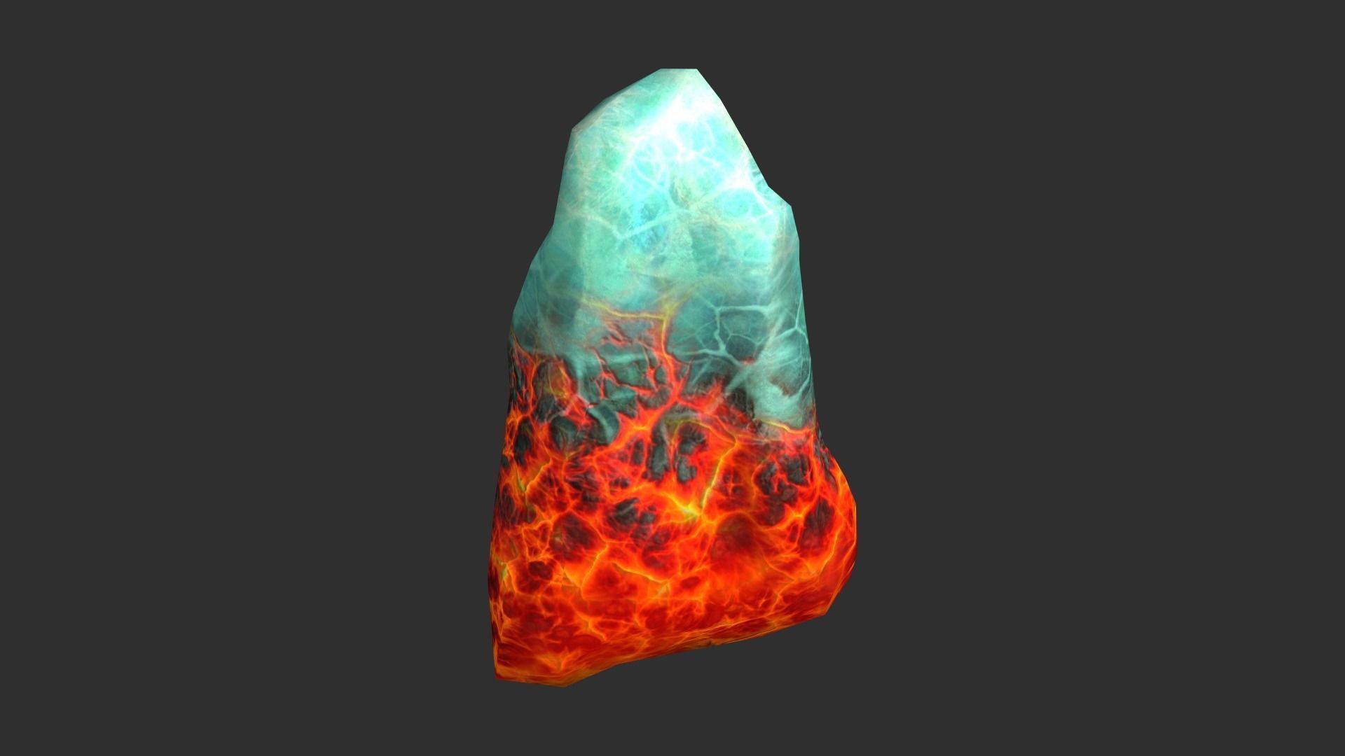 Rock Set 03 - Fire and Ice Low-poly 3D model_7