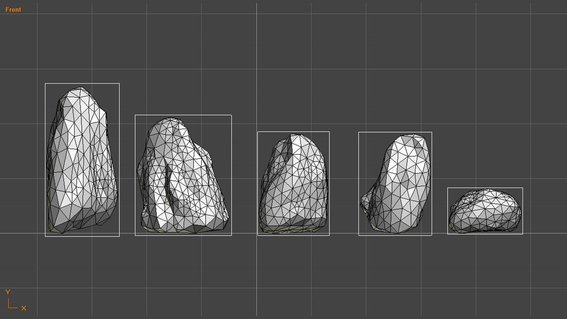 Rock Set 03 - Fire and Ice Low-poly 3D model_14