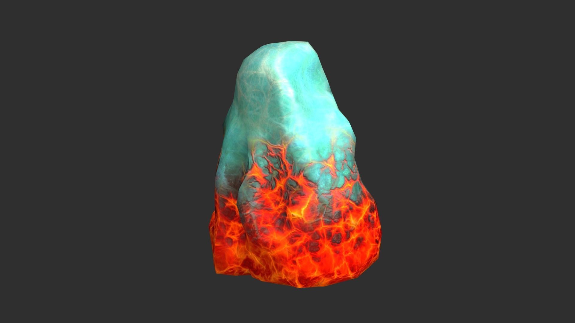Rock Set 03 - Fire and Ice Low-poly 3D model_8