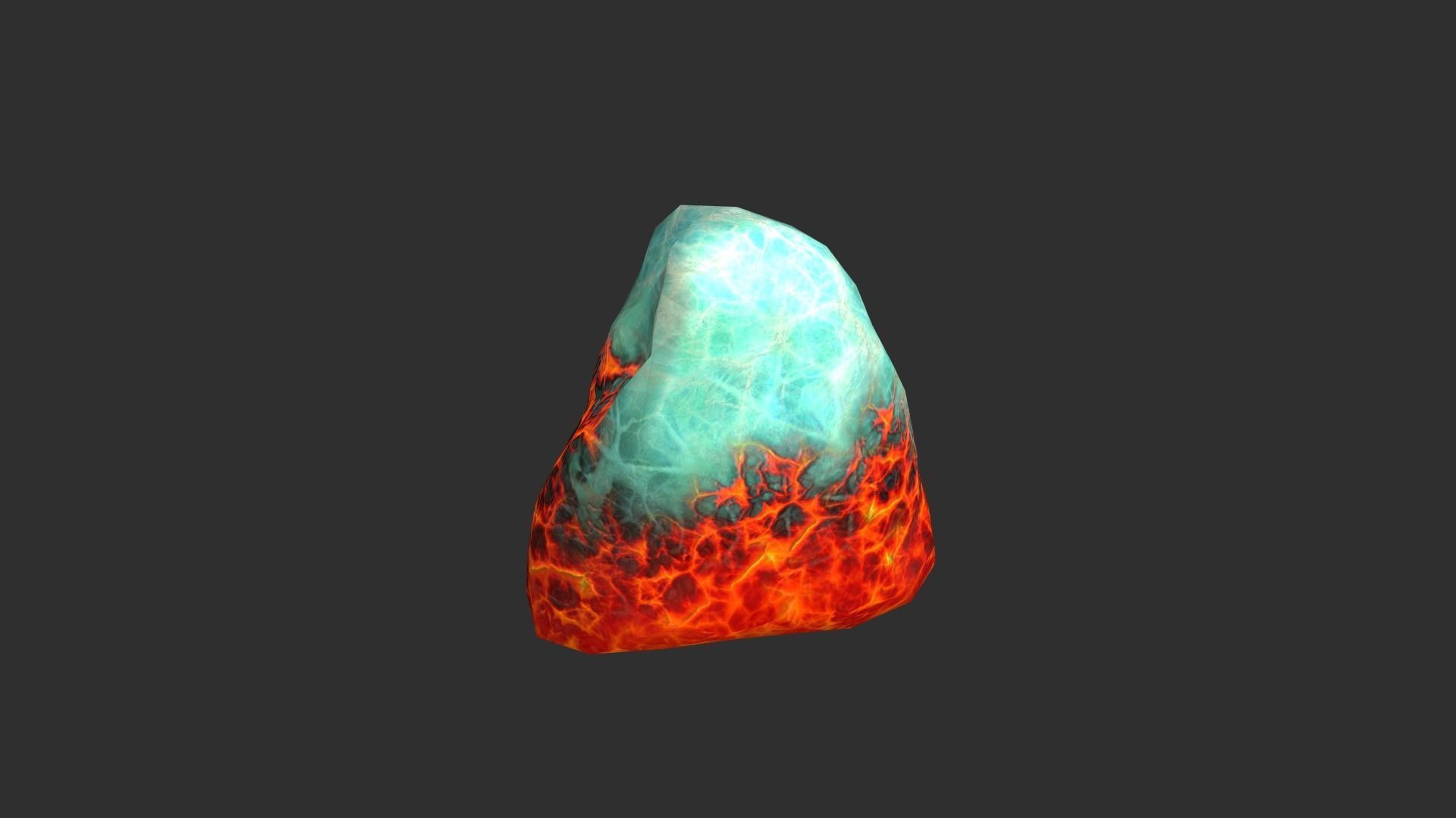 Rock Set 03 - Fire and Ice Low-poly 3D model_9