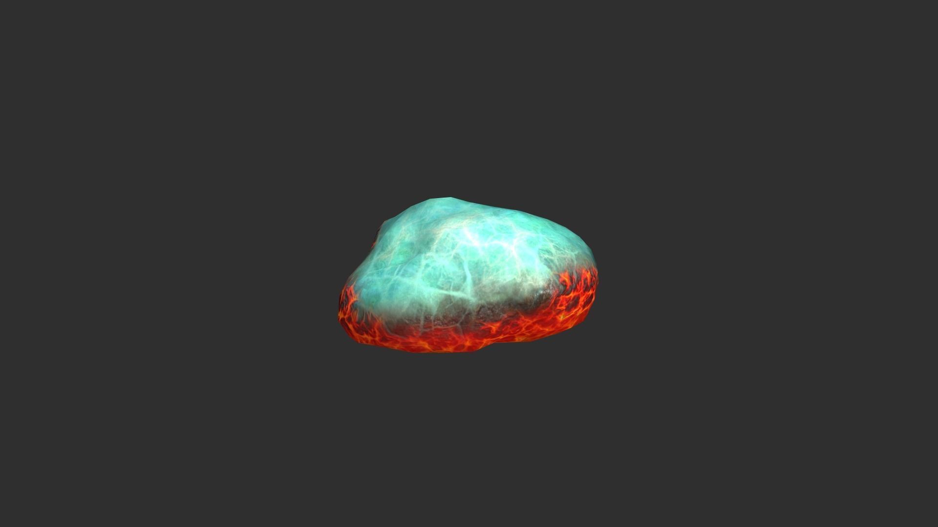 Rock Set 03 - Fire and Ice Low-poly 3D model_11
