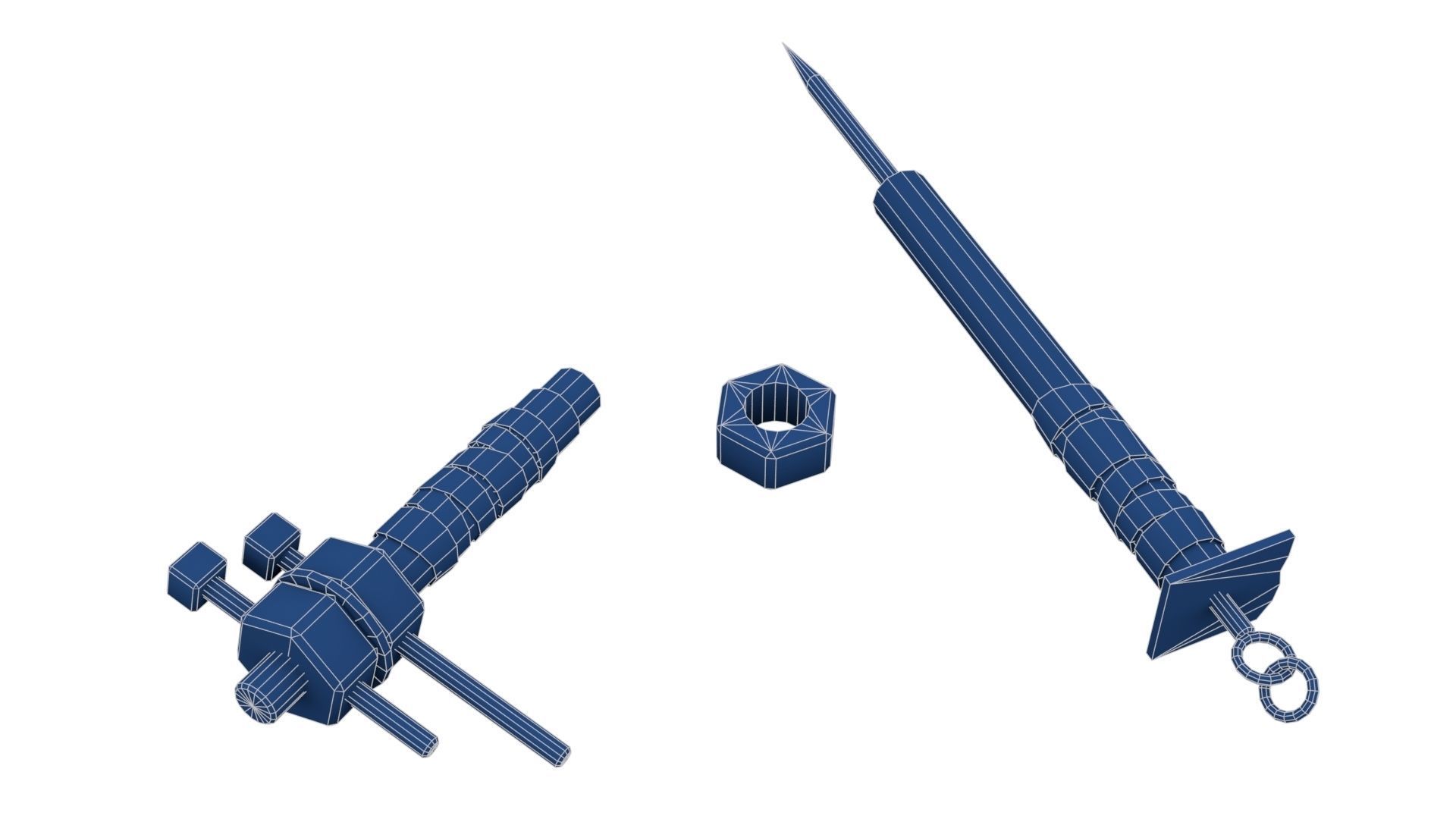 Homemade Weapon Pack 1 3D Model Collection_11