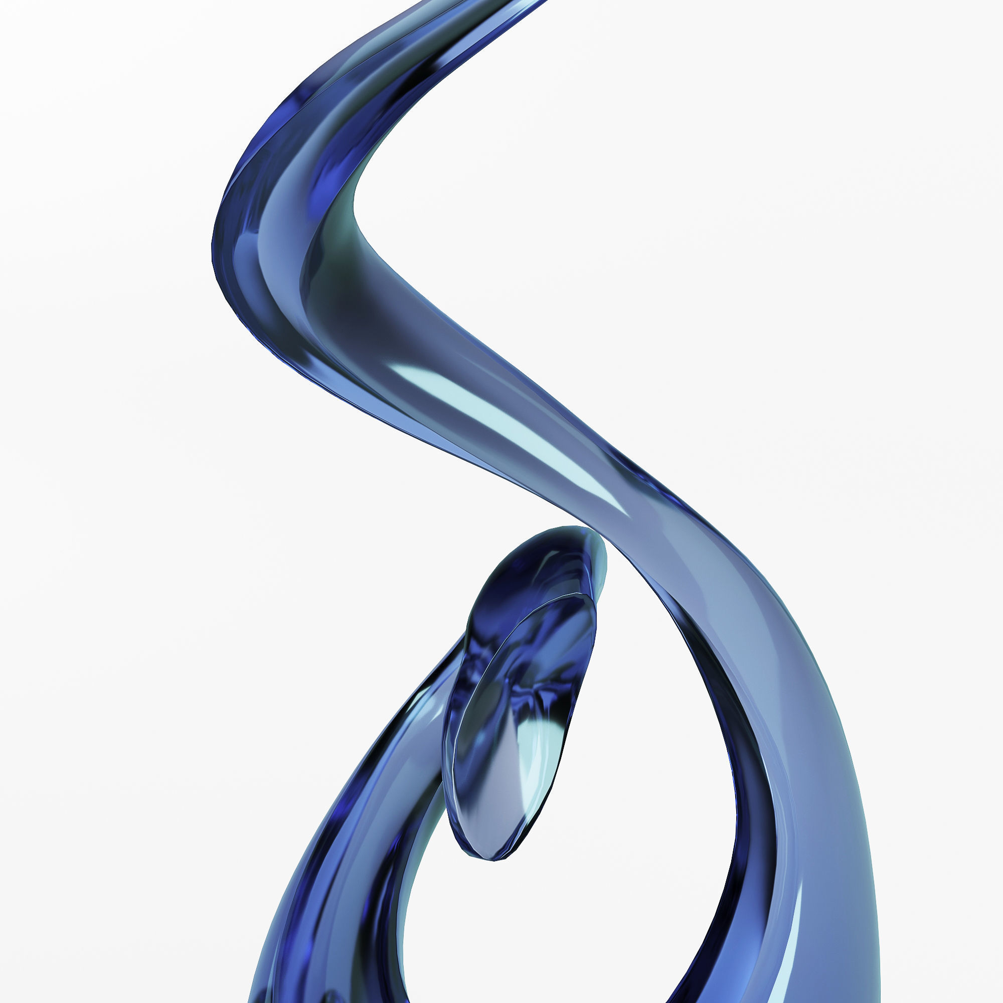 Modern Decorative Abstract Glass Art Sculpture 01 3D model_4