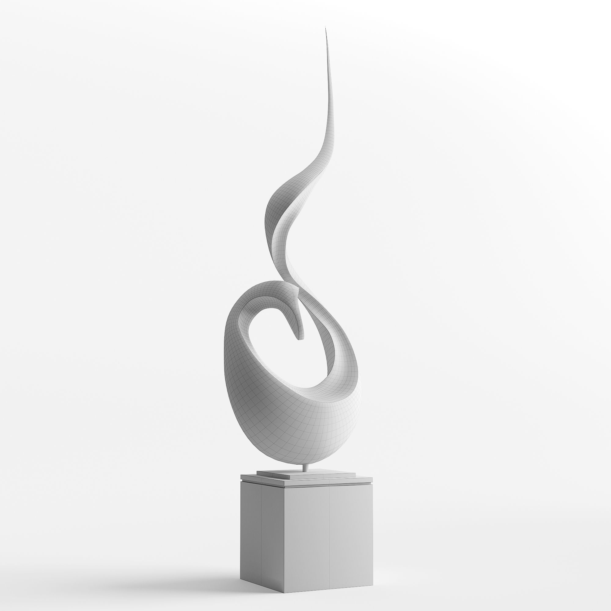 Modern Decorative Abstract Glass Art Sculpture 01 3D model_5