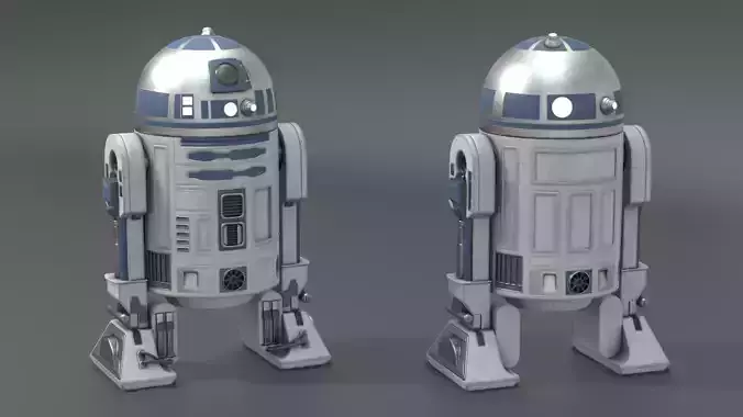 R2-D2 star wars r2d2 Free low-poly 3D model
