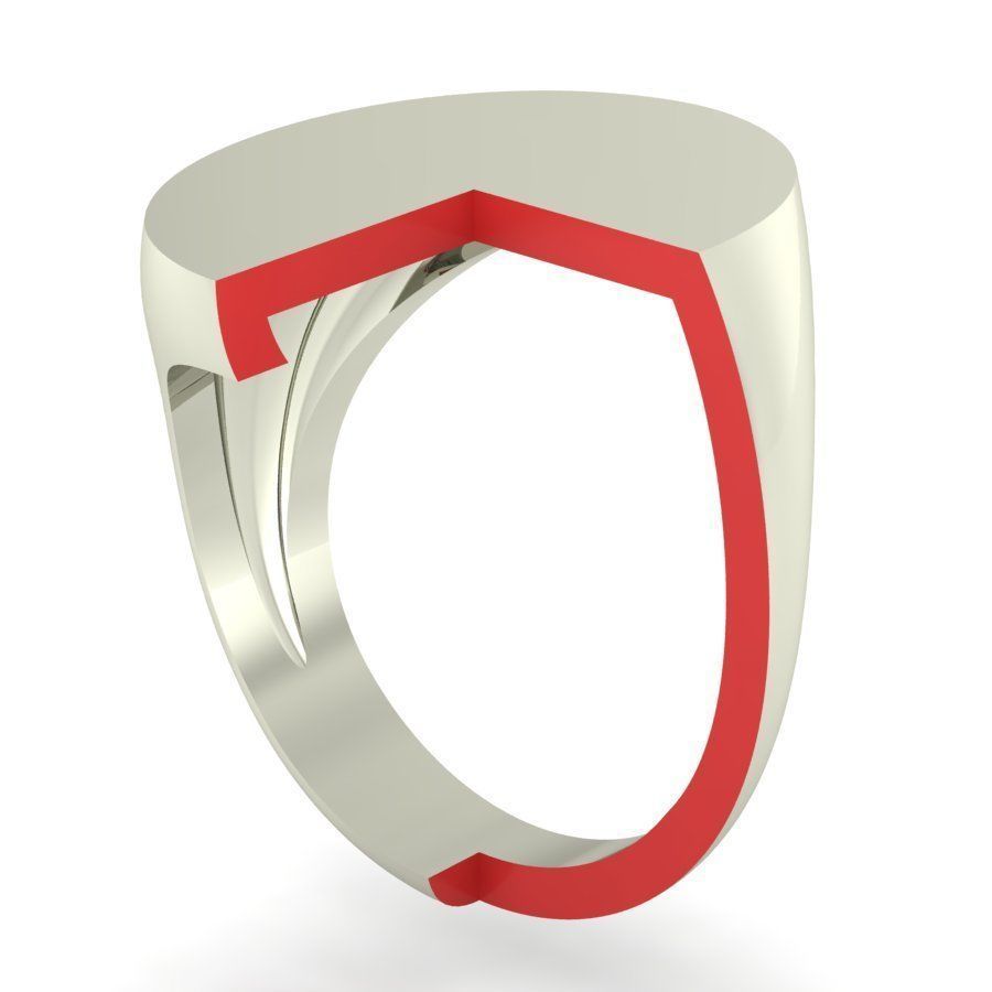 Signet rings set ELLIPSE top 3D print model_7