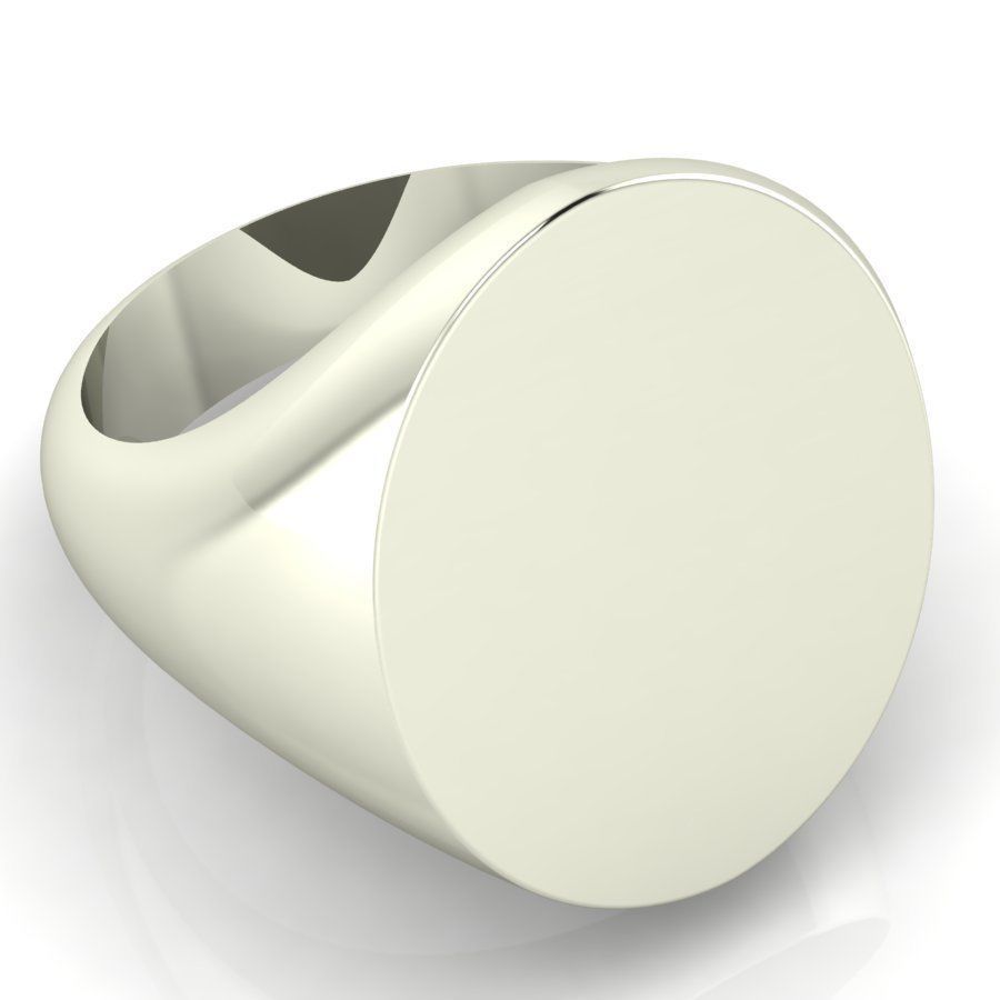 Signet rings set ELLIPSE top 3D print model_3