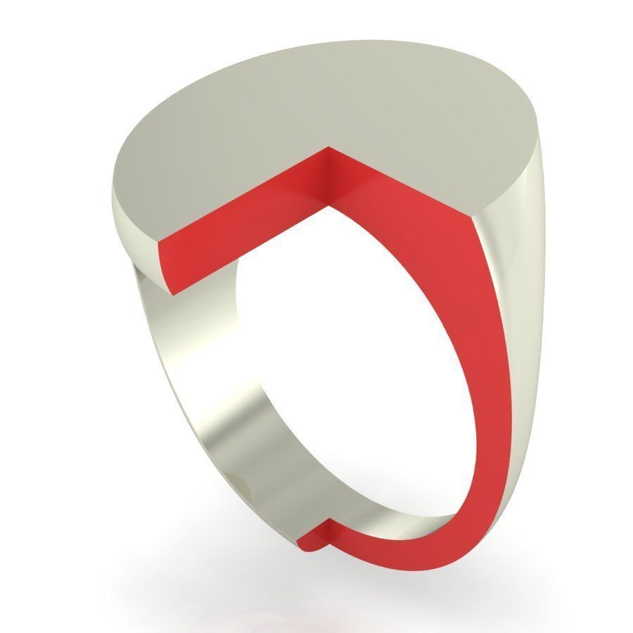 Signet rings set ELLIPSE top 3D print model_6