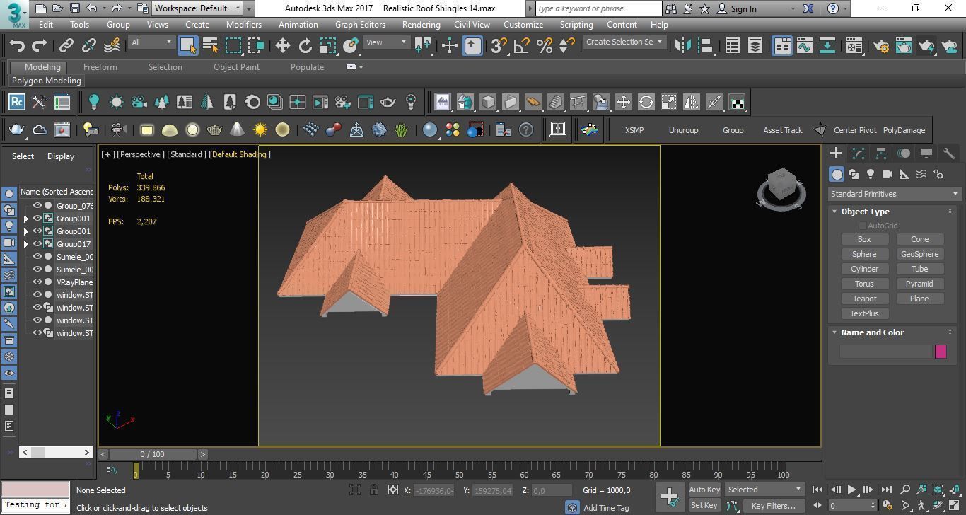 Realistic Roof Shingles 14 3D model_7