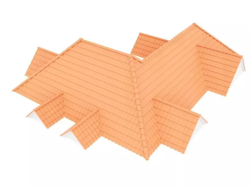 Realistic Roof Shingles 14 3D model_0