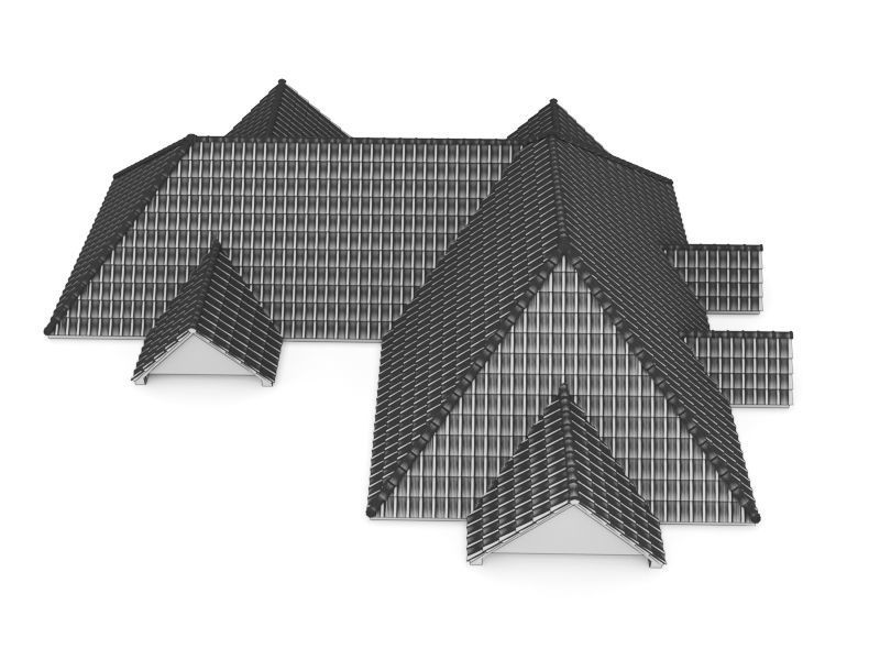 Realistic Roof Shingles 14 3D model_5