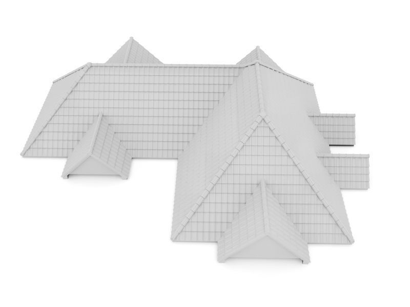 Realistic Roof Shingles 14 3D model_6