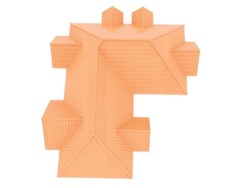 Realistic Roof Shingles 14 3D model_2