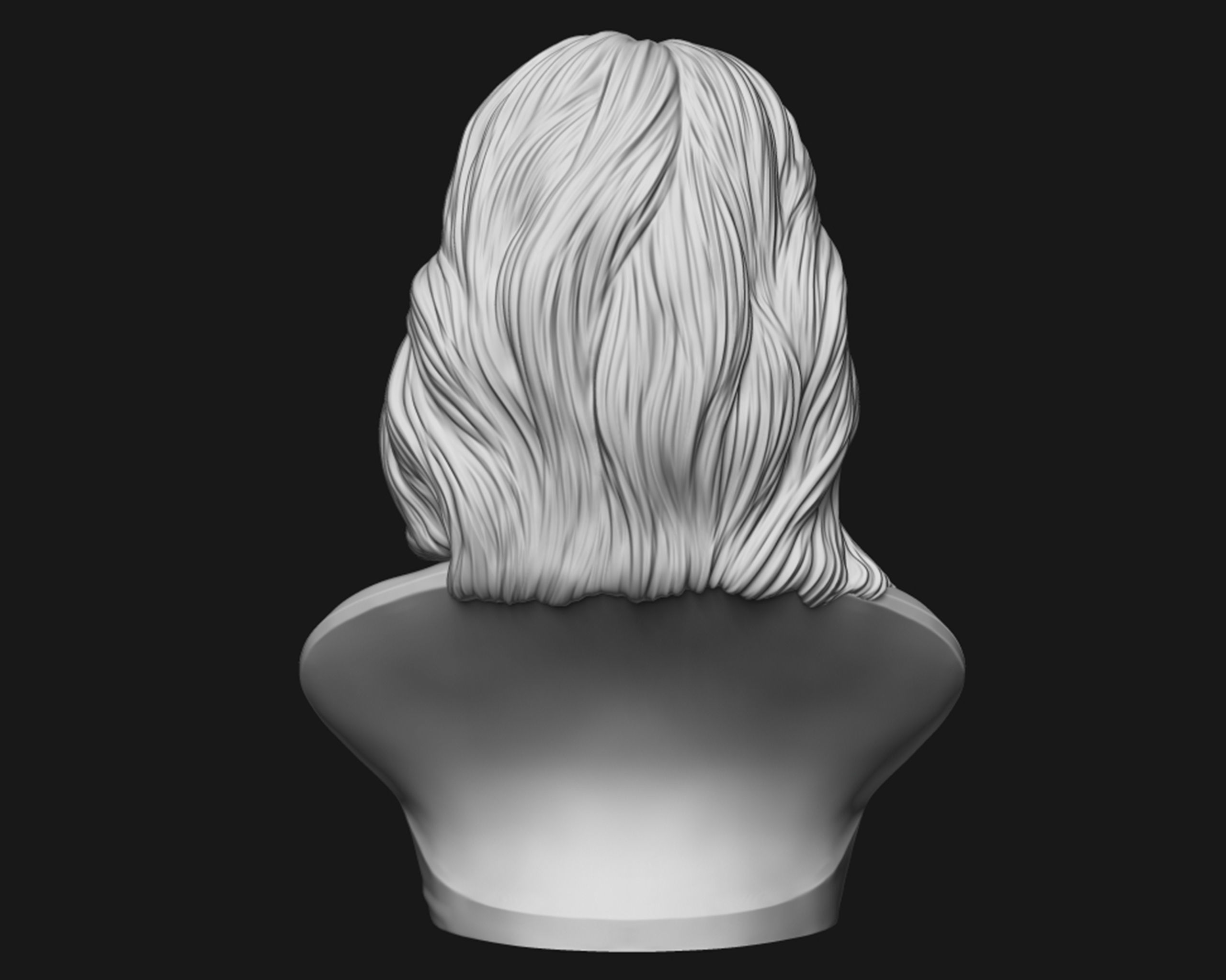 Scarlett Johansson portrait Sculpture 3D print model_6