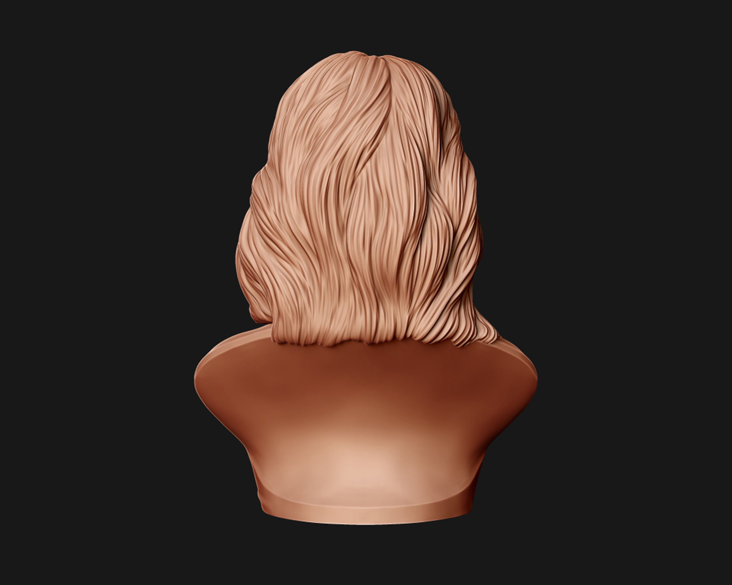 Scarlett Johansson portrait Sculpture 3D print model_13