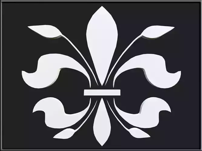 Fleur de lis 02 Low-poly 3D model
