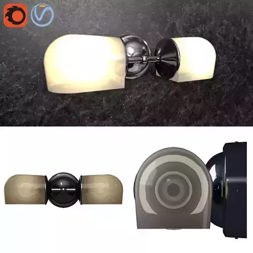 Pottery barn Mercer Double Horizontal Sconce 3D model