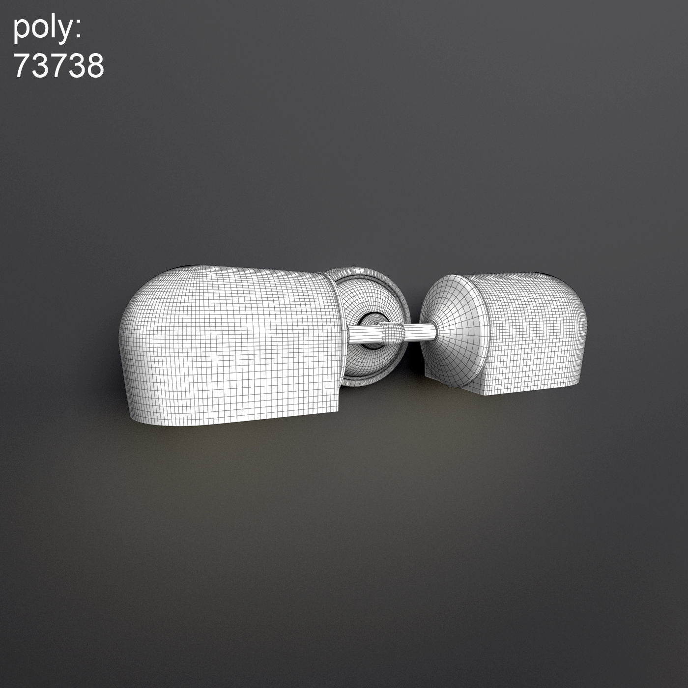 Pottery barn Mercer Double Horizontal Sconce 3D model_4