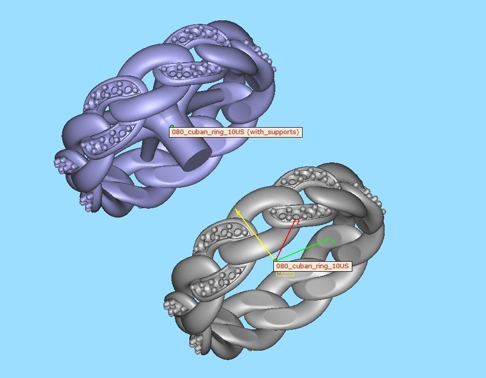 DIAMOND Cuban Link Heavy Chain Ring 7mm Wide 10US Size 3dmodel 3D print model_10