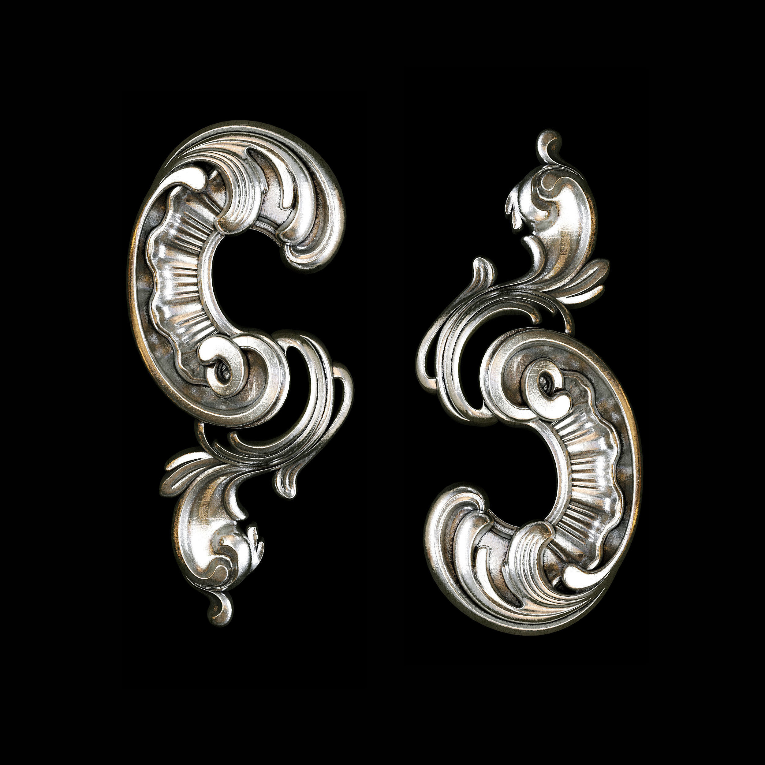 Classic carved 082 3D model_2