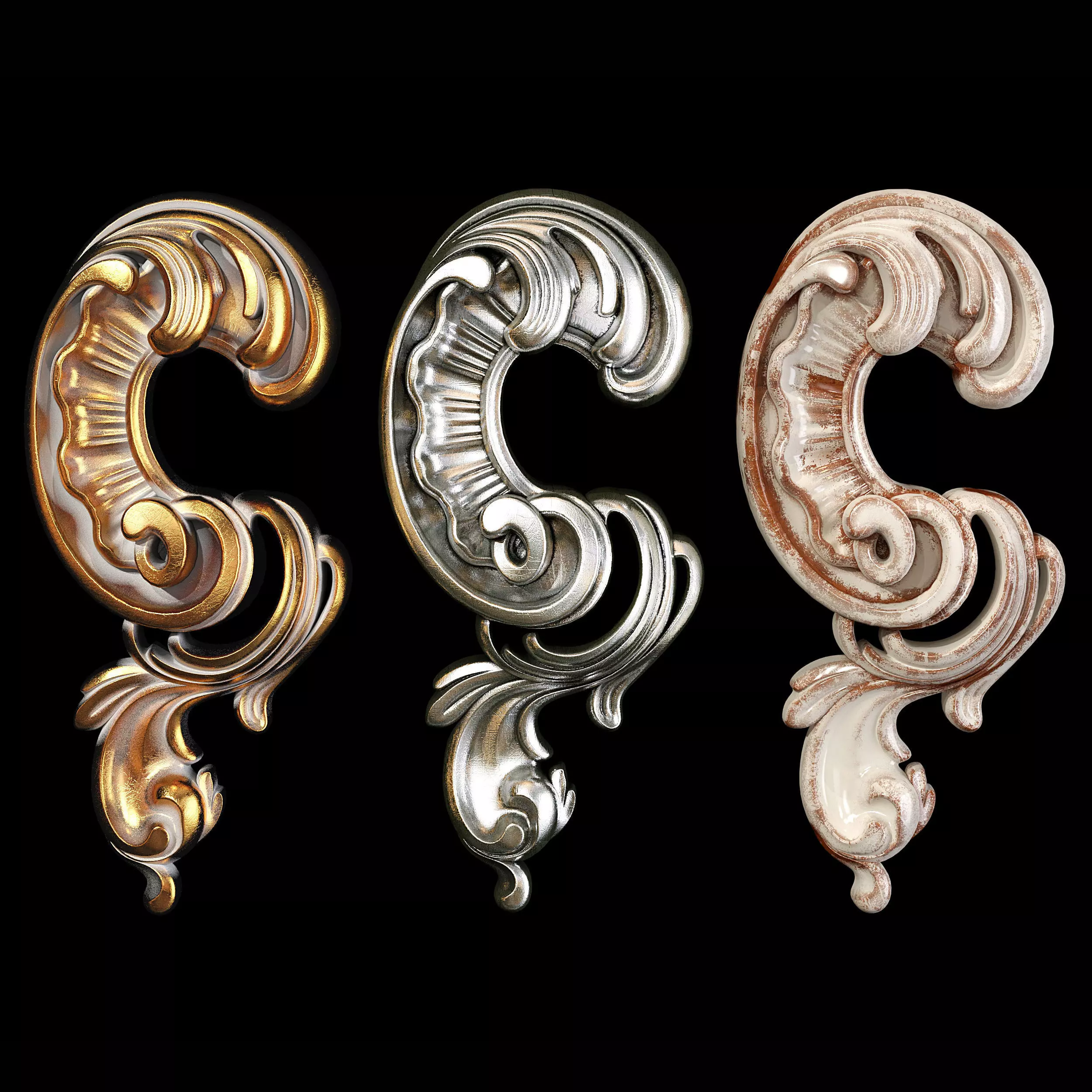 Classic carved 082 3D model_0