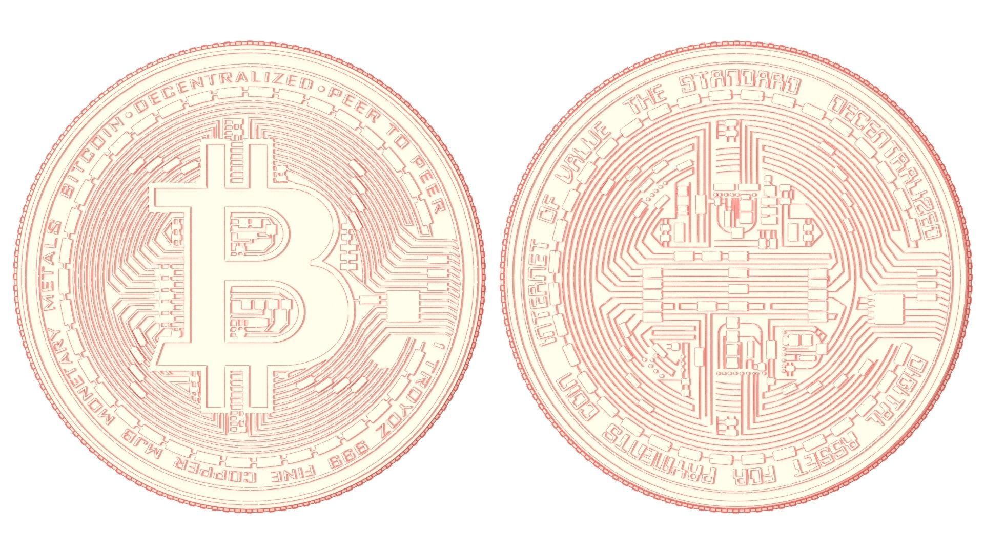 3d crypto coins Bitcoin Ethereum Monero Cardano 3D model_3