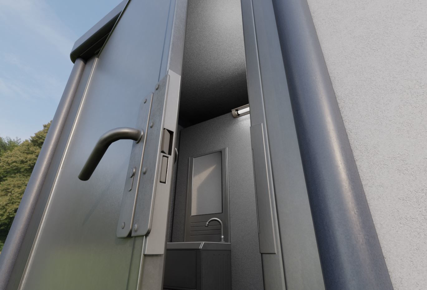 Public Toilet Version 3 - Interior Low-poly 3D model_5