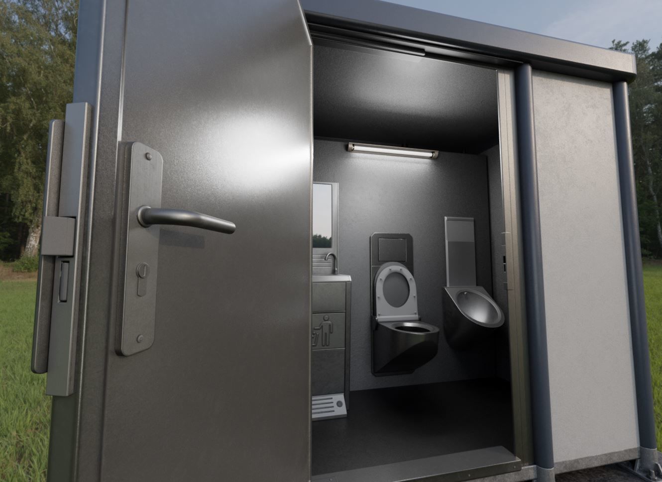 Public Toilet Version 3 - Interior Low-poly 3D model_20