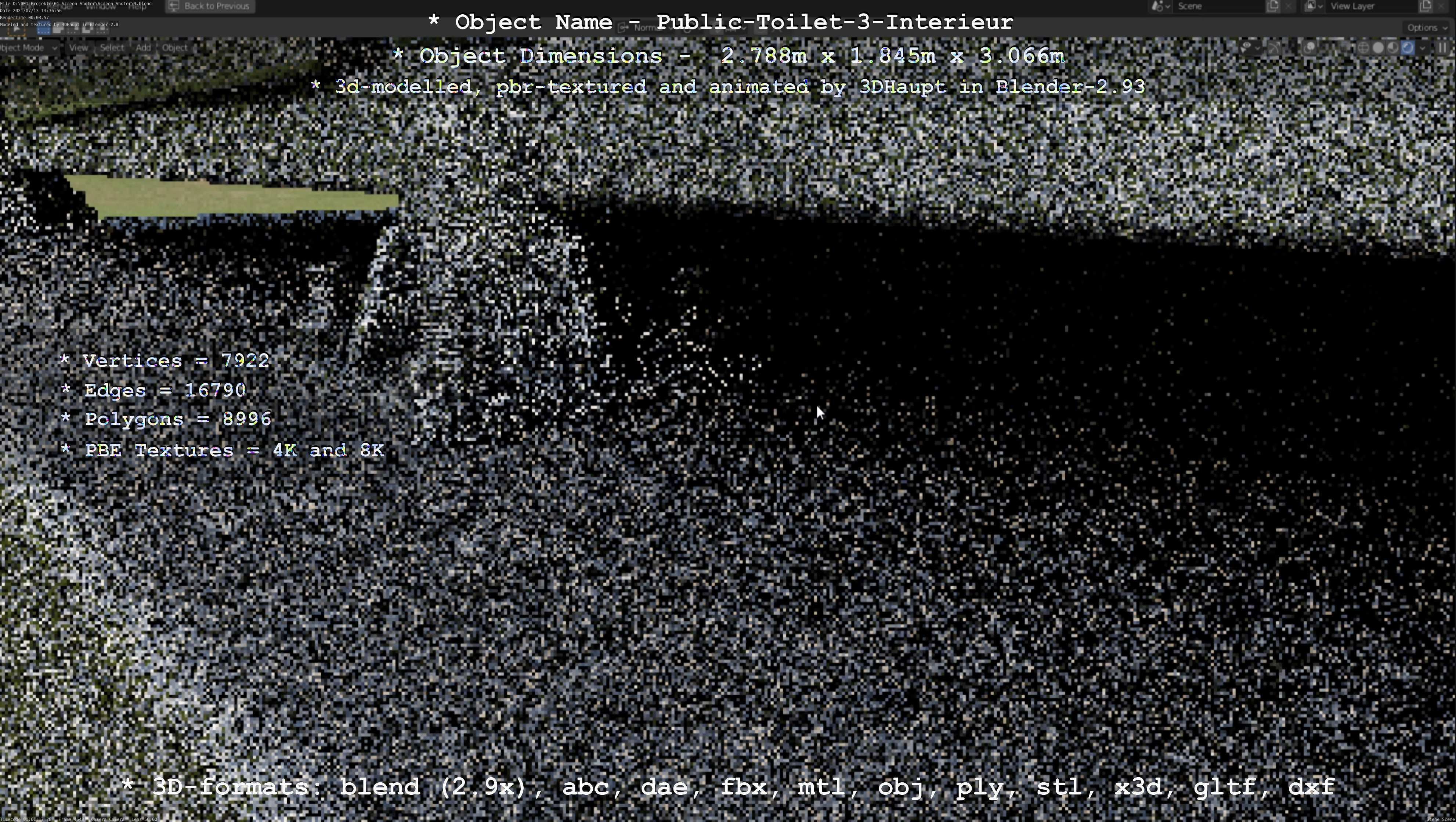 Public Toilet Version 3 - Interior Low-poly 3D model_87