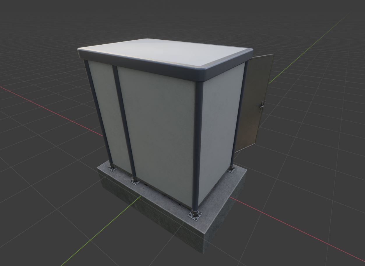 Public Toilet Version 3 - Interior Low-poly 3D model_19