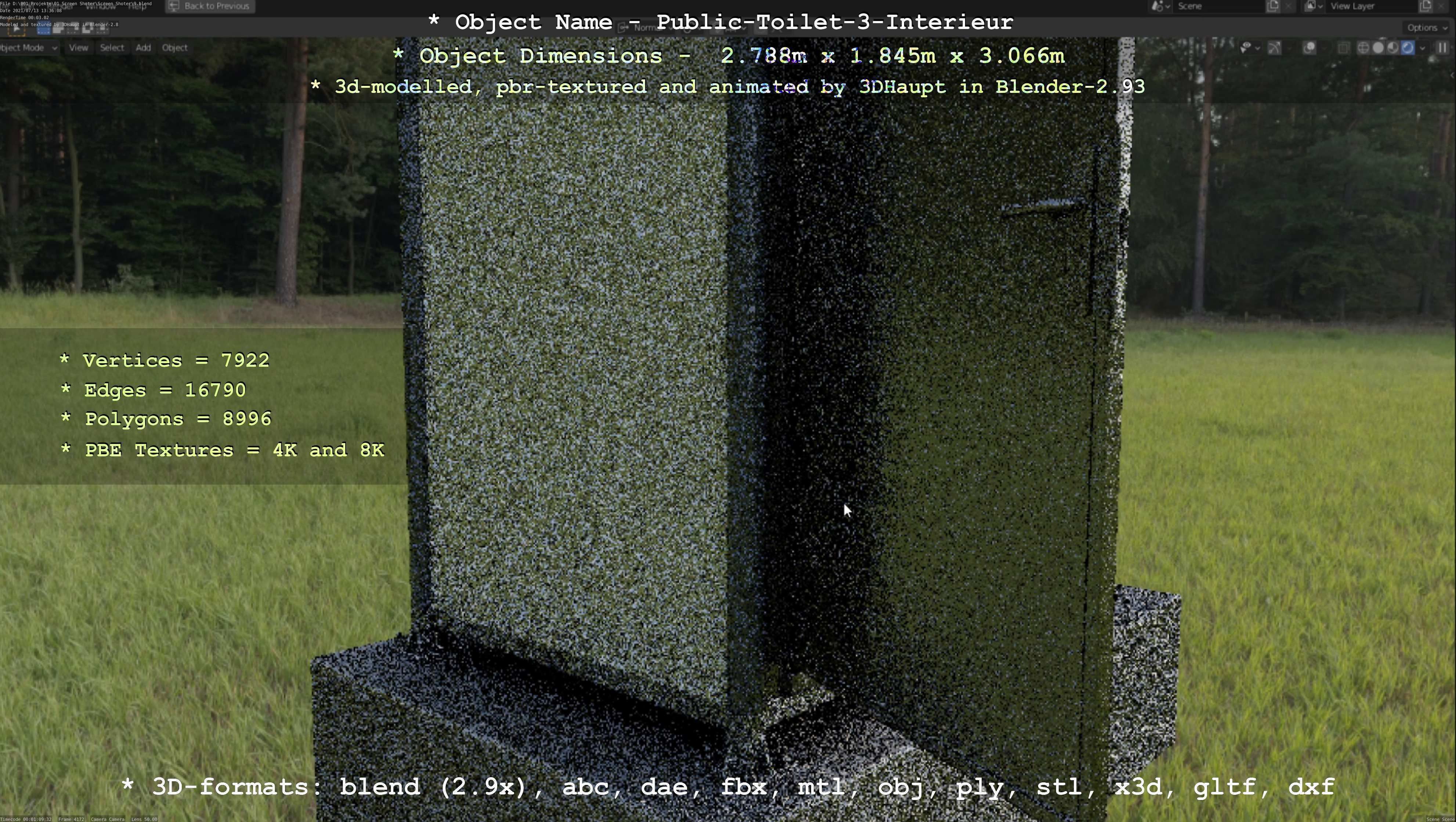 Public Toilet Version 3 - Interior Low-poly 3D model_93