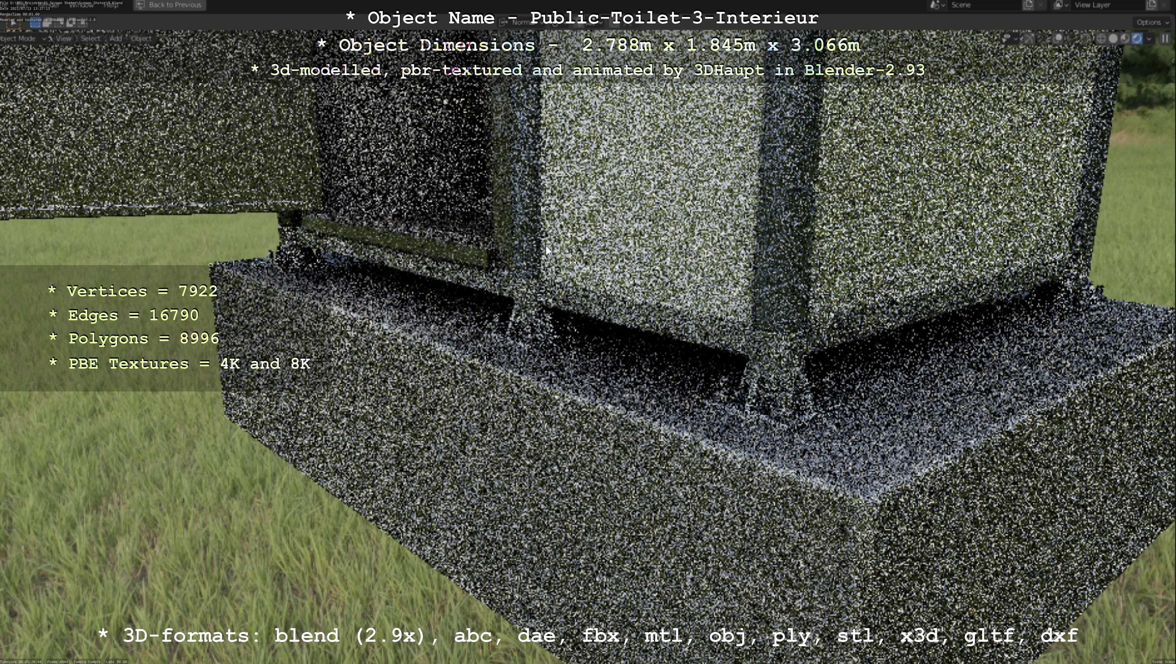 Public Toilet Version 3 - Interior Low-poly 3D model_76