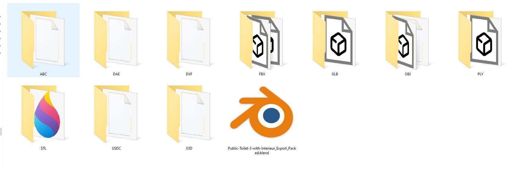 Public Toilet Version 3 - Interior Low-poly 3D model_10