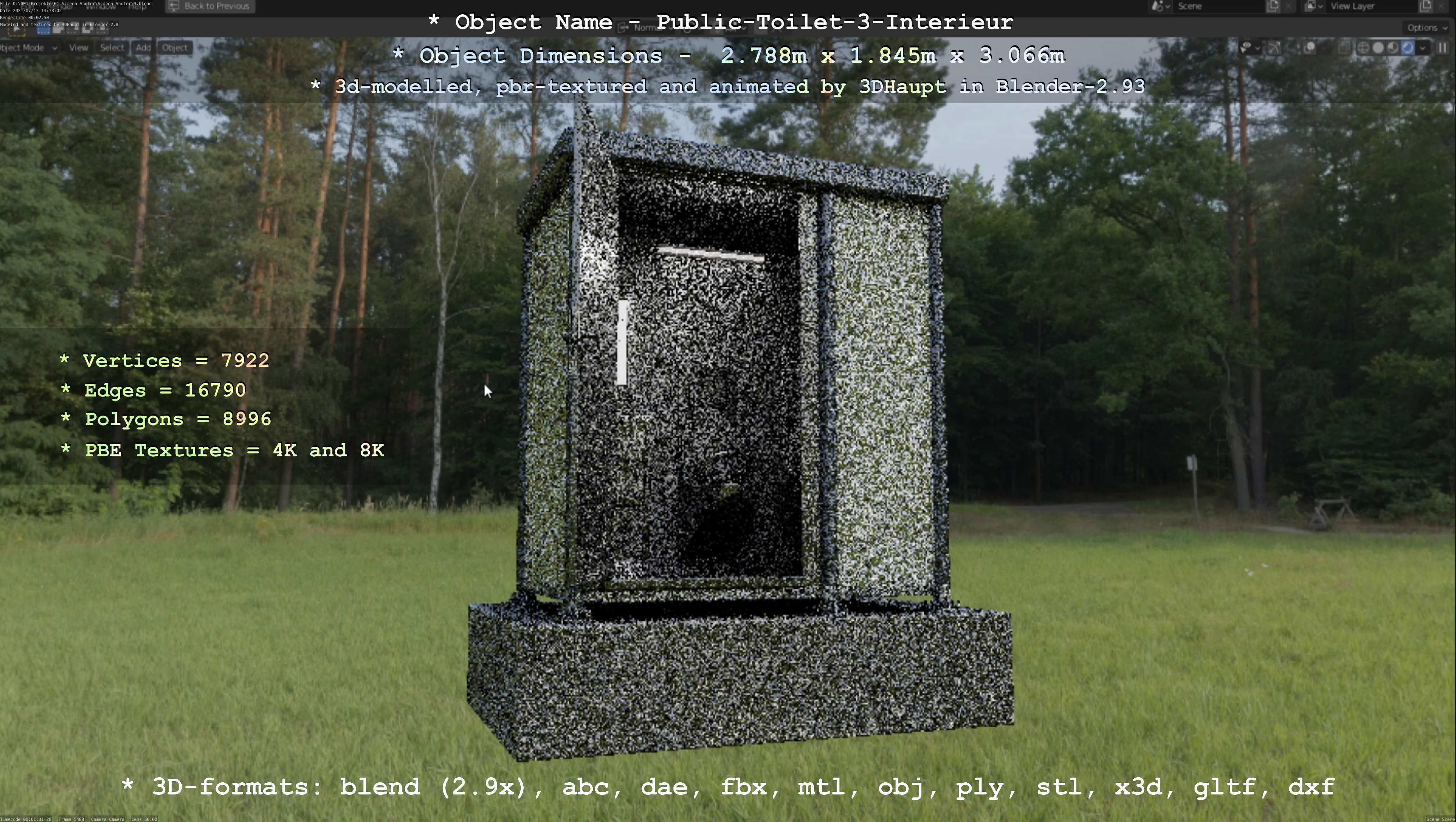 Public Toilet Version 3 - Interior Low-poly 3D model_77