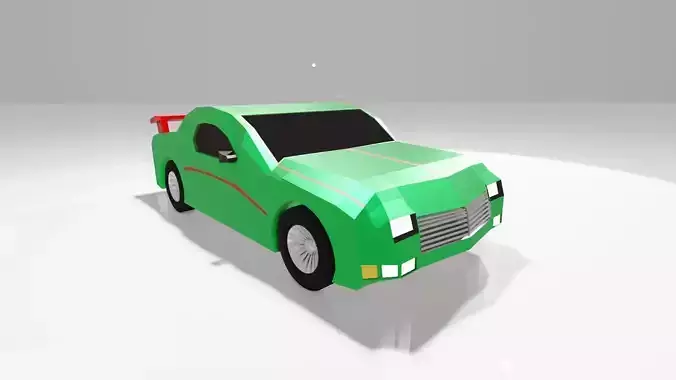 Low poly Car racing Free 3D model