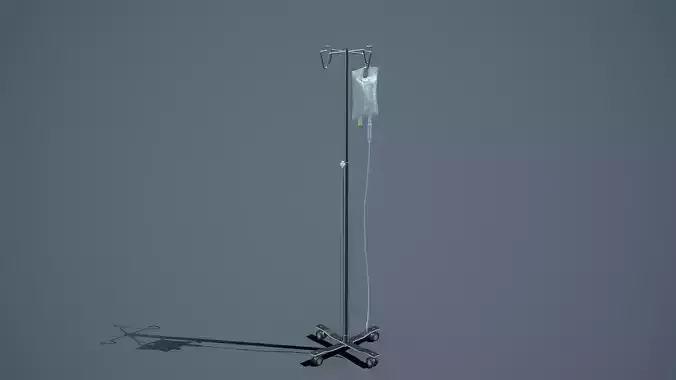 Dropper Stand with Bag Low-poly 3D model